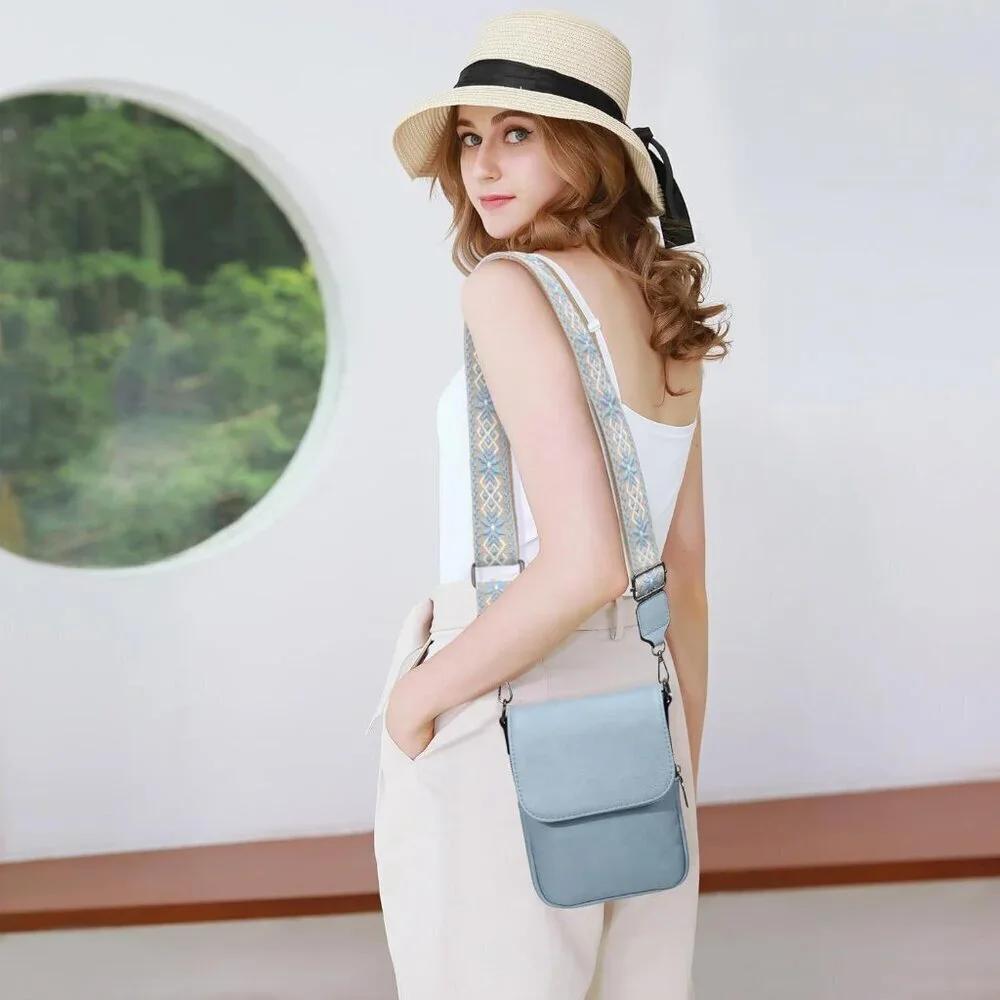 Mini Crossbody Bag Women PU Leather Small Cell Phone Wallet Organizer